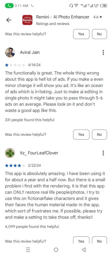 reviews about remini