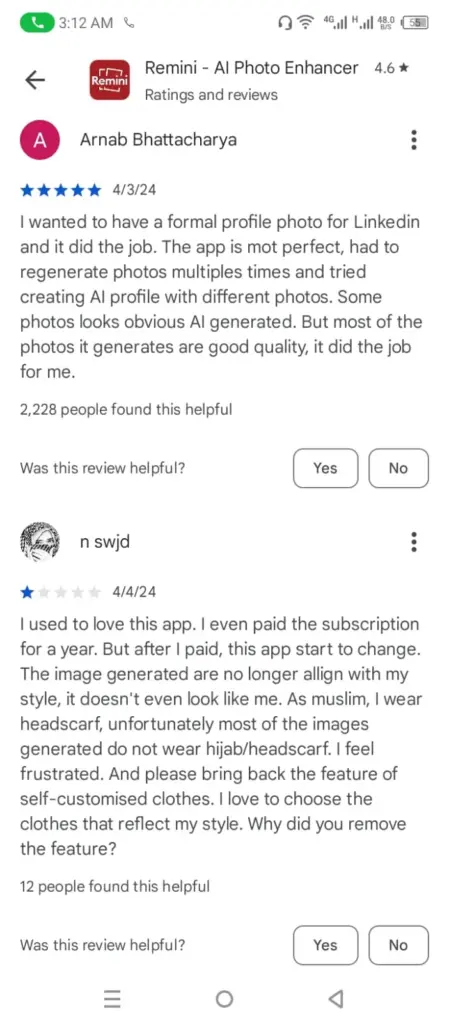 reviews about remini