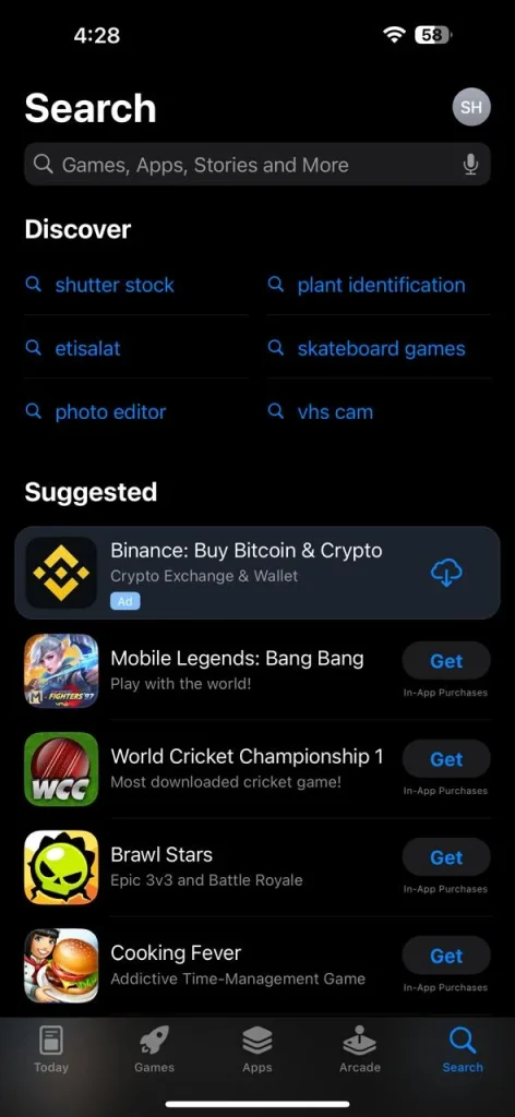 search ios store