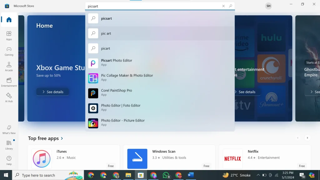 picsart microsoft store